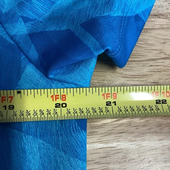 Ladies Nike Floral Short Sleeved Golf Polo- Large- Blue - Picture 6 of 7